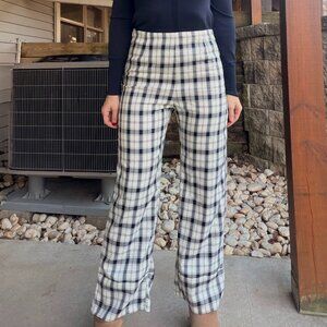 Princess Polly Euros Plaid Wide Leg Pants